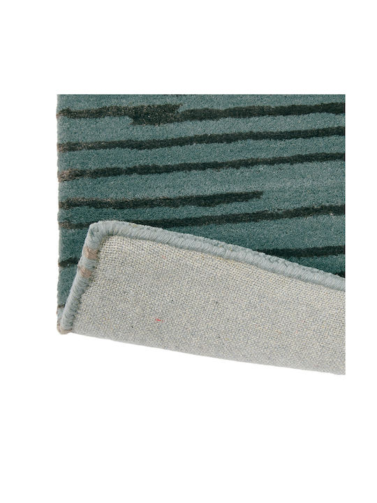 Florence Broadhurst Slub Handgefertigt Teppich Rechteckig Synthetisch,Polyester/Cotton/Leather Charcoal
