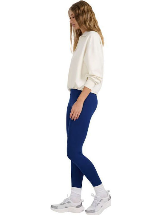 Cas F195 Women's Long Legging High Waisted Navy Blue