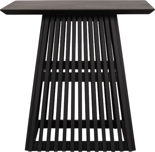 Frantz Platz Tisch Speisesaal Holz mit Metallgestell Black Velvet-Black Metal 80x80x78cm