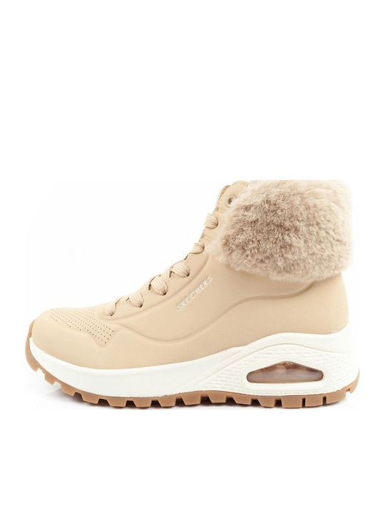 Uno Rugged Women's Ankle Boots Beige