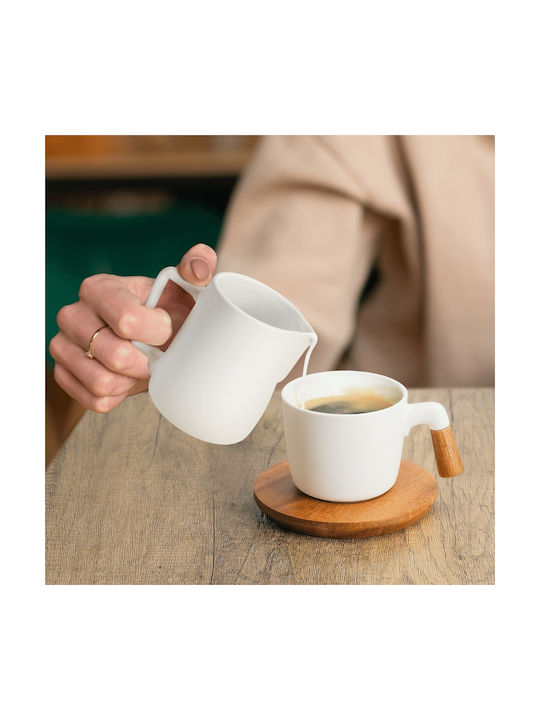 Miamio Set Cană pentru lapte & Zaharniță de Servire Ceramică Alb 1buc Miamio Set Cană pentru lapte & Zaharniță de Servire Ceramică Alb 1buc