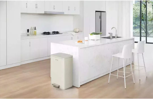 Eko Waste Bin Waste made of Stainless Steel with Pedal Gray 50lt 1pcs