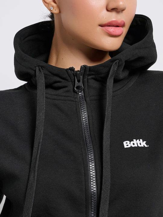 Women's Sweatshirt Jacket Hooded Black