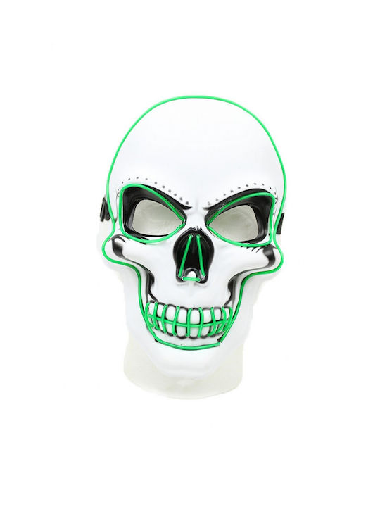 Carnival Mask Full Face Skeleton With Light
