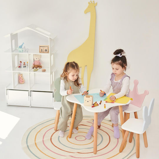 Kindertisch aus Holz Weiß Wudd