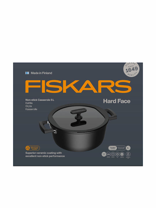 Fiskars Βαθιά Κατσαρόλα από Αλουμίνιο 5lt / 26cm