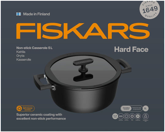 Fiskars Fiskars Hard Face Kochtopf aus Aluminium 5lt / 26cm
