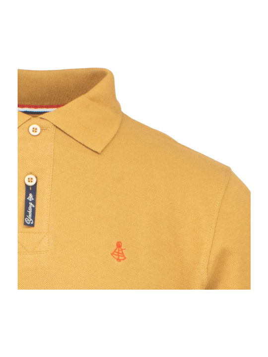 Polo Herrenbluse Langarm Camel