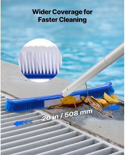 Vevor Complete Pool Cleaning Set 4-in-1 2 Brushes 2 Leaf Nets Without Poles Bcgycqjtjycqoqbuj001v0