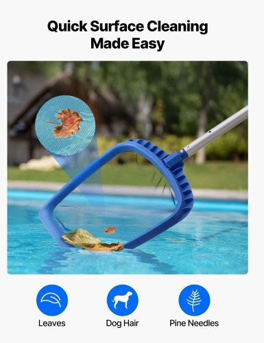 Vevor Complete Pool Cleaning Set 4-in-1 2 Brushes 2 Leaf Nets Without Poles Bcgycqjtjycqoqbuj001v0