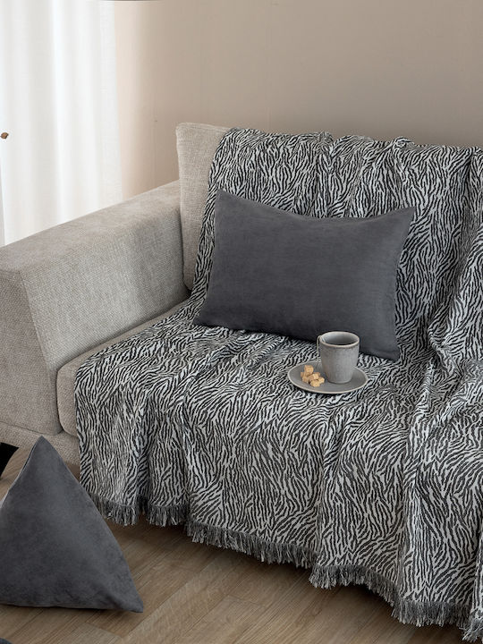 Palamaiki Grevi Ριχτάρι Πολυθρόνας Chenille 180x180εκ. Grey