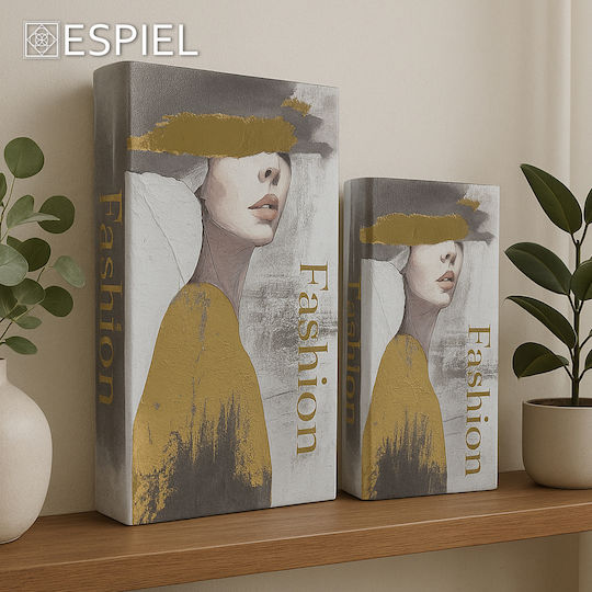Espiel Σετ Διακοσμητικά Κουτιά Ξύλινα σε Σχήμα Βιβλίου 2τμχ Espiel Σετ Διακοσμητικά Κουτιά Ξύλινα σε Σχήμα Βιβλίου 2τμχ