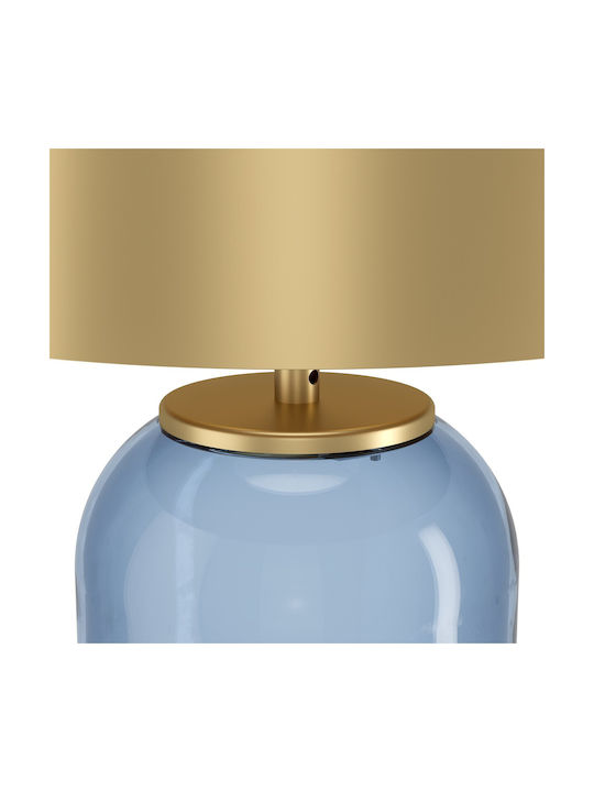 Eglo Cuite Metal Table Lamp for Socket E27 with Gold Shade and Blue Base
