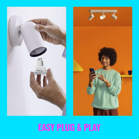 WiZ Smart Bulbs LED for Socket GU10 and Shape PAR16 Adjustable White Dimmable 2pcs
