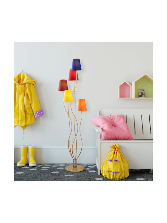 Opviq Bonibon Lampa de podea Î160xL44cm. cu Soclu pentru Bec E14 Multicolor