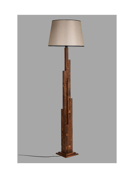 Opviq Kule Stehleuchte mit Fassung für Lampe E27 Braun