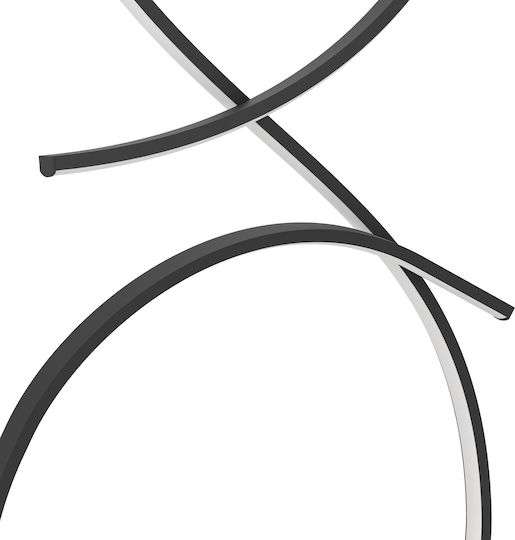 Eglo Serpins LED Stehleuchte H107xB42.5cm. mit Warmweißem Licht Schwarz
