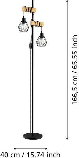 Eglo 44081 Επιδαπέδια Λάμπα Townshend 2xe27 60w 230v Fsc Πιστοποιημένο