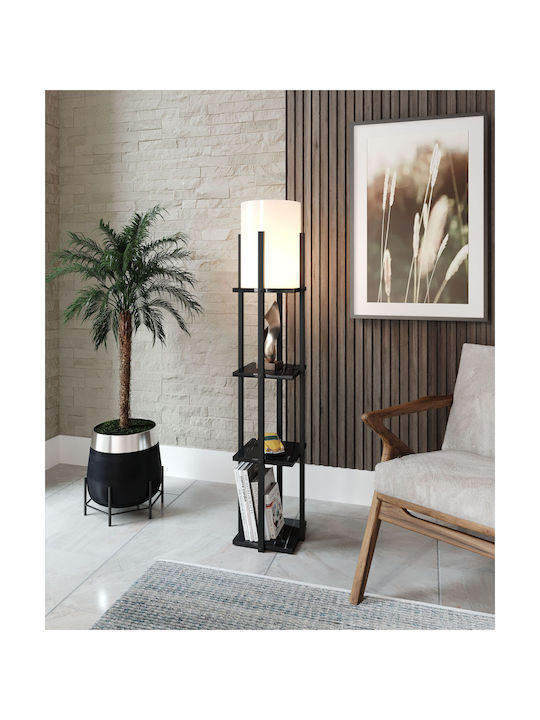 Opviq Nora Floor Lamp H135xW21cm. with Socket for Bulb E27 Black