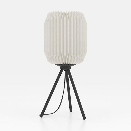 Eglo Belgrave Table Lamp Japanese Nightstand Lamp Made Black Metal White Paper Room Decor Bedroom Fsc Tripod Table Light E27 Socket
