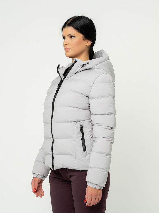 Scurtă Jachetă de femei Puffer Gri