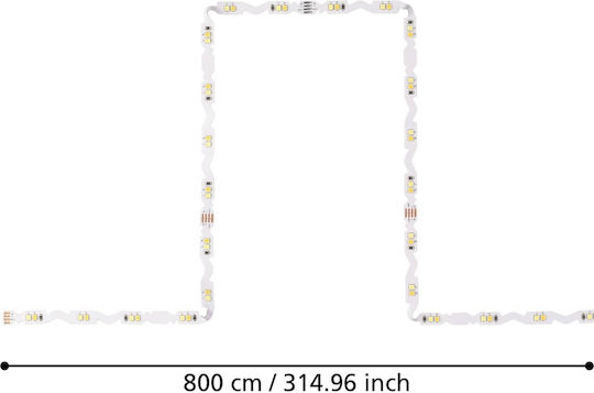 Eglo Ταινία LED 24V Ρυθμιζόμενο Λευκό Φως 8m με Τροφοδοτικό & Τηλεχειριστήριο