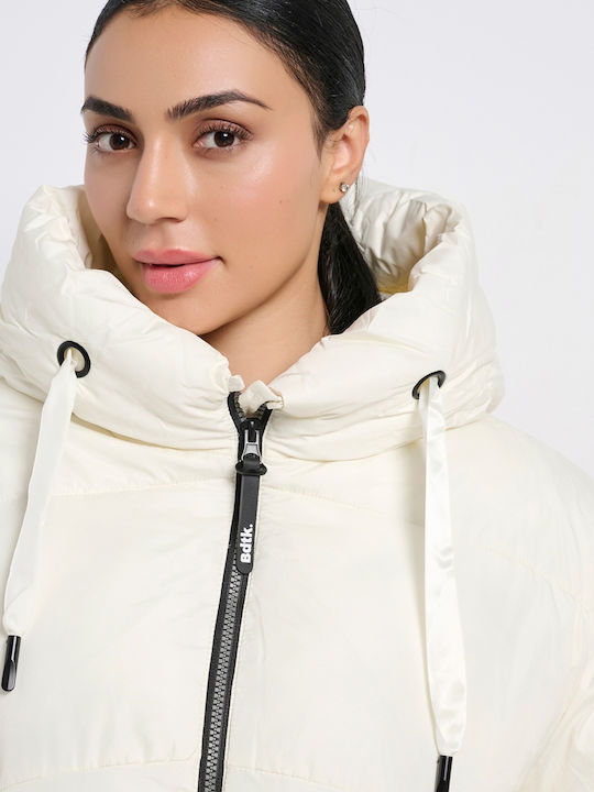 Γυναικείο Puffer Μπουφάν για Χειμώνα Porcelain