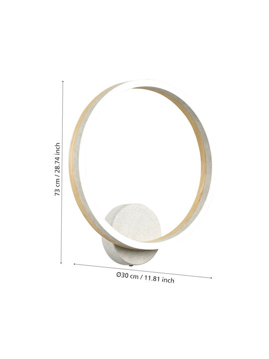 Eglo Cadinaro Modern Leuchte Wand mit Integrierter LED und Warmweißes Licht 30x30cm