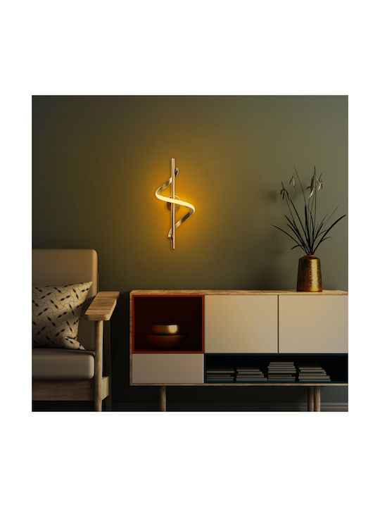 Opviq Lampă de Perete cu LED Integrat și Lumină Alb Caldă Auriu 16x25x41cm