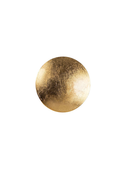 Opviq Wall Lamp with Integrated LED and Warm White Light Gold 25x25x16cm
