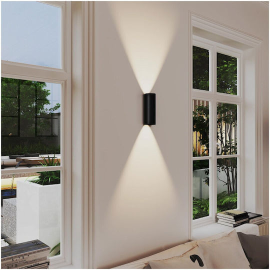 Calex Lumină de exterior montată pe perete LED IP54 8W cu Alb Cald Lumină Dublu Fascicul