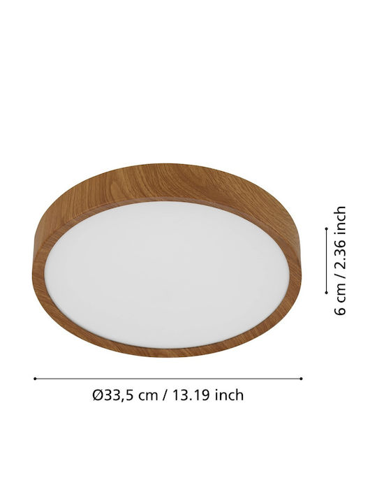 Eglo Στρογγυλό Εξωτερικό LED Panel 16.8W με Θερμό Λευκό Φως 3000K 34εκ.