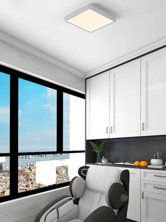 Eglo Argolis 2 Square Outdoor LED Panel 20W with Warm White Light 3000K 28.5x28.5cm