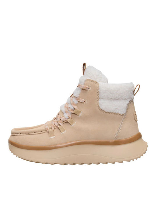 Wendy Peak Suede Women's Ankle Boots Beige