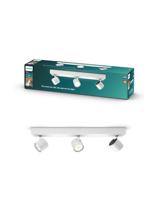 Philips Triplu LED Spot în Culoare Alb