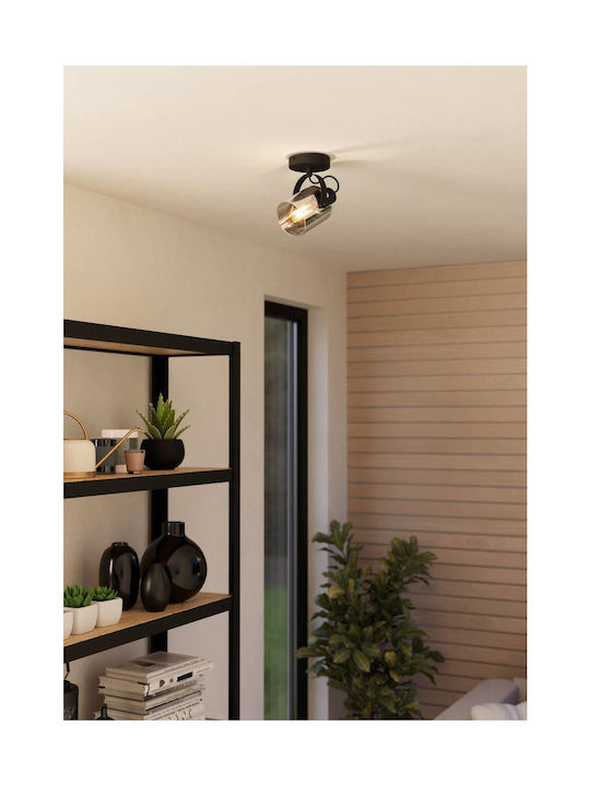 Eglo Berregas Single Spot with Socket E27 in Silver Color