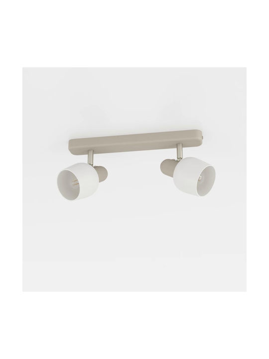 Eglo Doppel Spot mit Fassung E14 in Beige Farbe