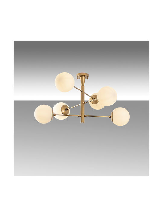 Opviq Deckenleuchte 75cm Gold mit Fassung E14