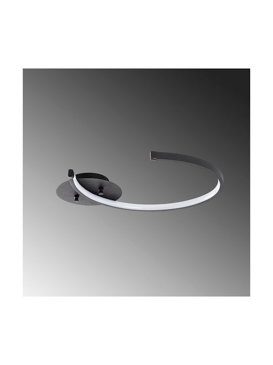 Opviq Ceiling Mount Light 46cm Black with Integrated LED