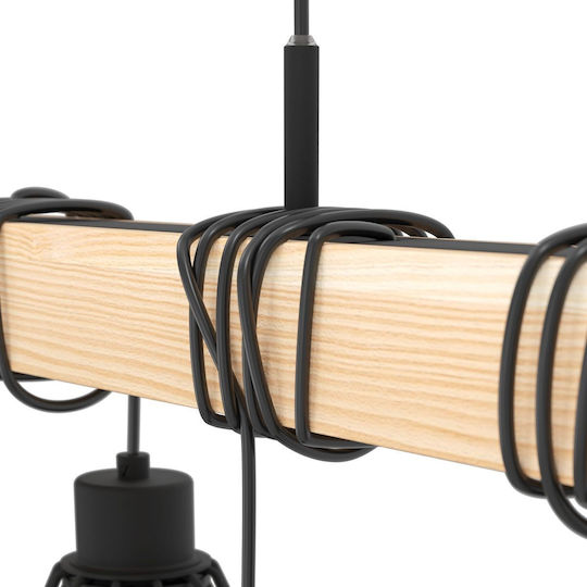 Eglo 44077 Pendant Ceiling Light Townshend 9xe27 60w 230v FSC Certified
