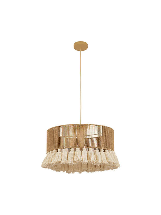 Zambelis Lights Pendant Light Brown with Rope for Socket E27