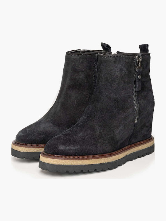Leather Women's Ankle Boots Black