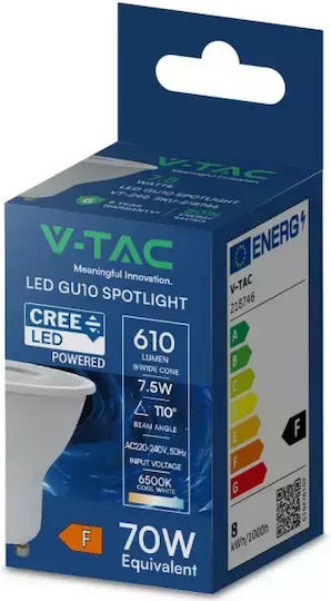 V-TAC LED Bulb 7.5W for Socket GU10 Cool White