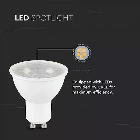 V-TAC LED Лампа 7.5W За Накрайник GU10 И Форма PAR16 Неутрално Бяло 610 Лумени