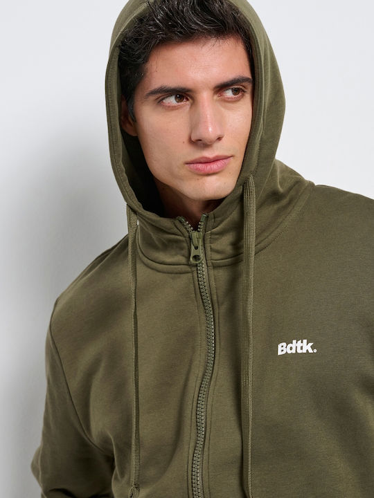 Cardigan with Khaki Hood