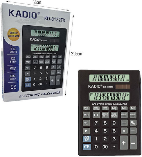 Kadio Kadio KD-8122TX Calculator Științifică 12 Cifre în Culoarea Negru 1buc