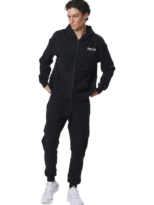 Black Hoodie Cardigan