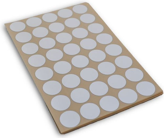 Stef Labels Round Small Adhesive Silver Label 19mm 1600pcs