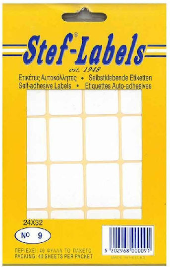 Stef Labels Small Adhesive Labels in White Color 24x32mm
