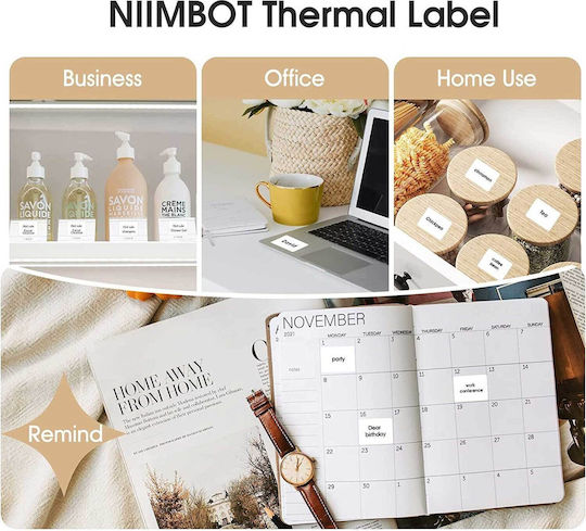Niimbot 175τμχ Αυτοκόλλητες Ετικέτες Στρογγυλές Πολύχρωμες 41x41mm